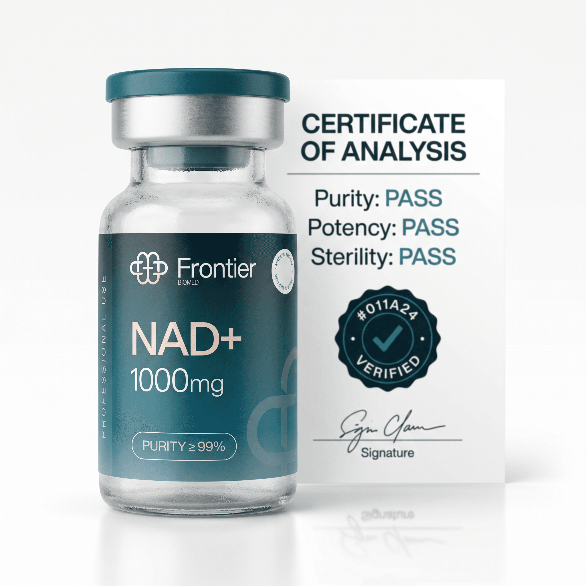 Batch verification and quality testing results for a product lot